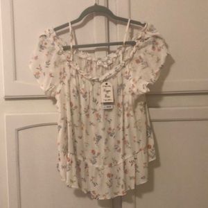 Hippie rose off the shoulder camisole blouse
